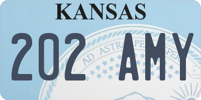 KS license plate 202AMY