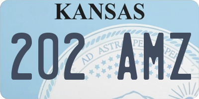 KS license plate 202AMZ