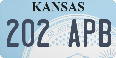 KS license plate 202APB