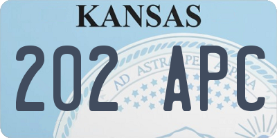 KS license plate 202APC