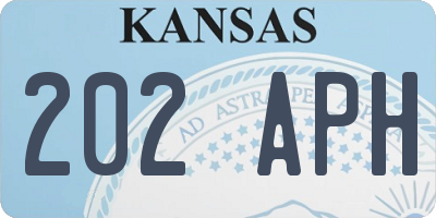 KS license plate 202APH