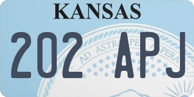 KS license plate 202APJ