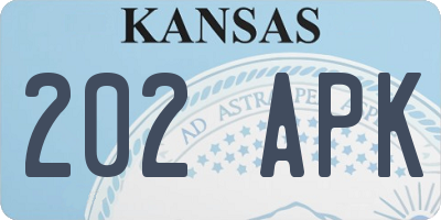 KS license plate 202APK