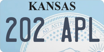 KS license plate 202APL