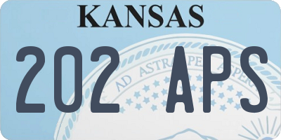 KS license plate 202APS