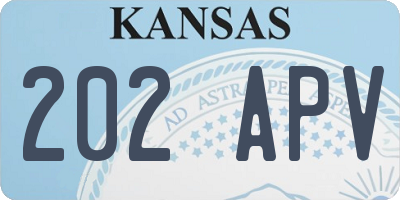 KS license plate 202APV