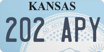 KS license plate 202APY