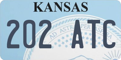 KS license plate 202ATC