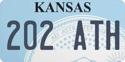 KS license plate 202ATH