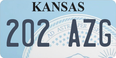 KS license plate 202AZG