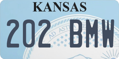 KS license plate 202BMW