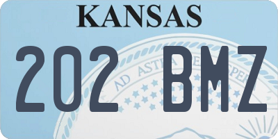 KS license plate 202BMZ