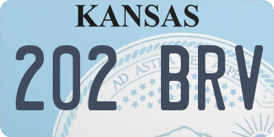 KS license plate 202BRV