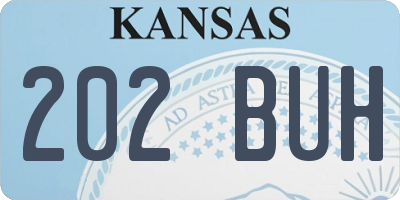 KS license plate 202BUH