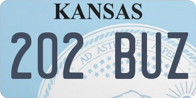 KS license plate 202BUZ