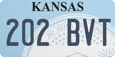 KS license plate 202BVT