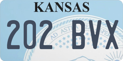 KS license plate 202BVX
