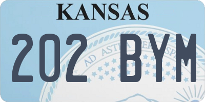 KS license plate 202BYM