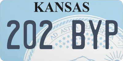 KS license plate 202BYP