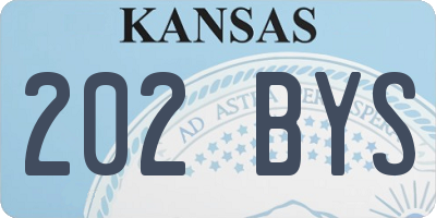 KS license plate 202BYS