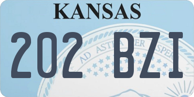 KS license plate 202BZI