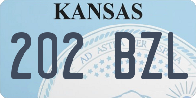 KS license plate 202BZL