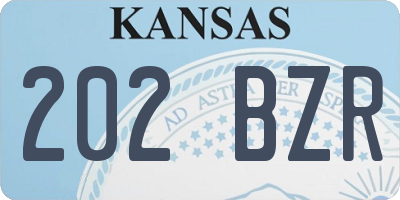 KS license plate 202BZR