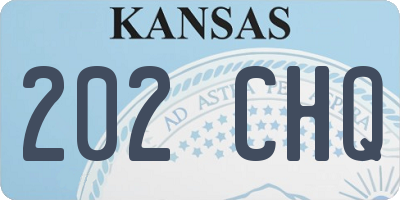 KS license plate 202CHQ