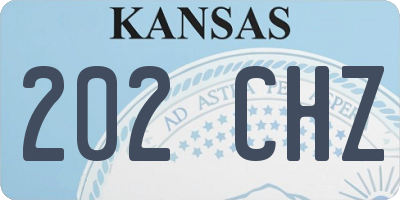 KS license plate 202CHZ