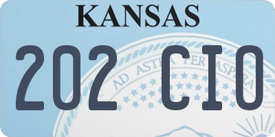 KS license plate 202CIO