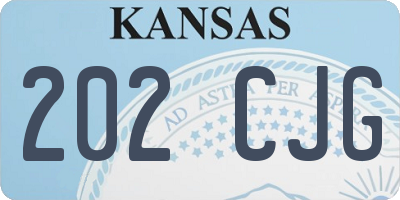 KS license plate 202CJG