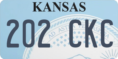 KS license plate 202CKC