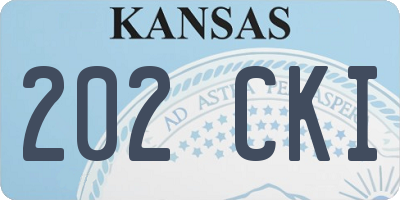 KS license plate 202CKI