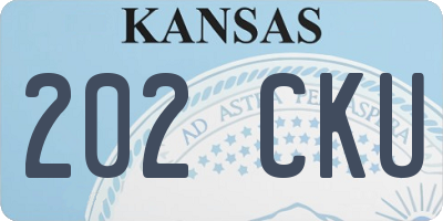 KS license plate 202CKU