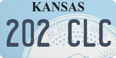 KS license plate 202CLC