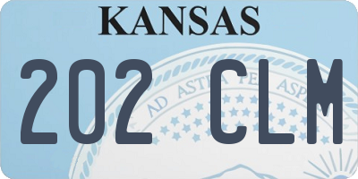 KS license plate 202CLM