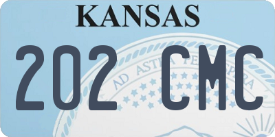 KS license plate 202CMC