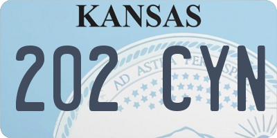 KS license plate 202CYN