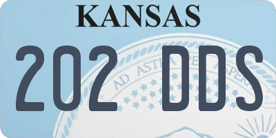 KS license plate 202DDS
