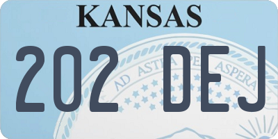 KS license plate 202DEJ