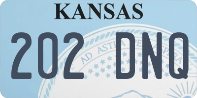 KS license plate 202DNQ