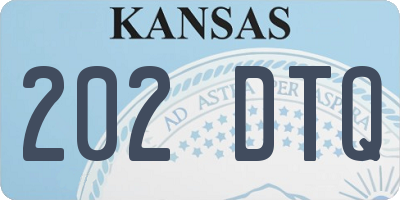 KS license plate 202DTQ