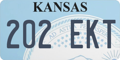 KS license plate 202EKT