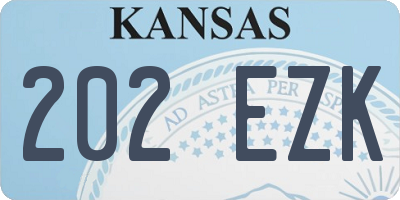 KS license plate 202EZK