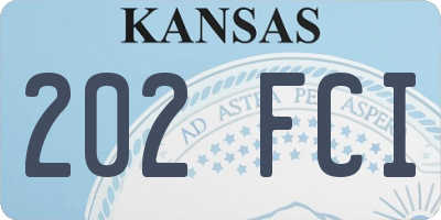 KS license plate 202FCI