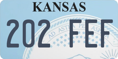 KS license plate 202FEF