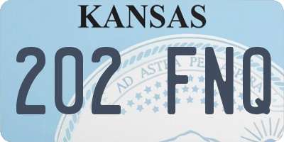 KS license plate 202FNQ