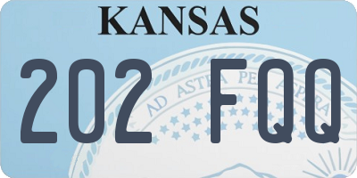 KS license plate 202FQQ