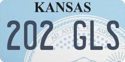 KS license plate 202GLS