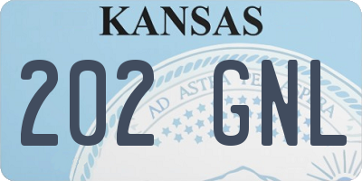 KS license plate 202GNL